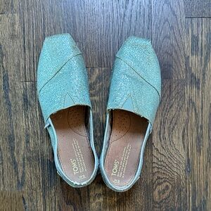 TOMS Women's Sparkling Slip-On Shoes - Light Blue